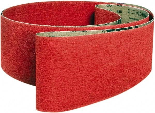 VSM - 3" Wide x 24" OAL, 40 Grit, Ceramic Abrasive Belt - Ceramic, Coarse, Coated, X Weighted Cloth Backing, Wet/Dry - USA Tool & Supply