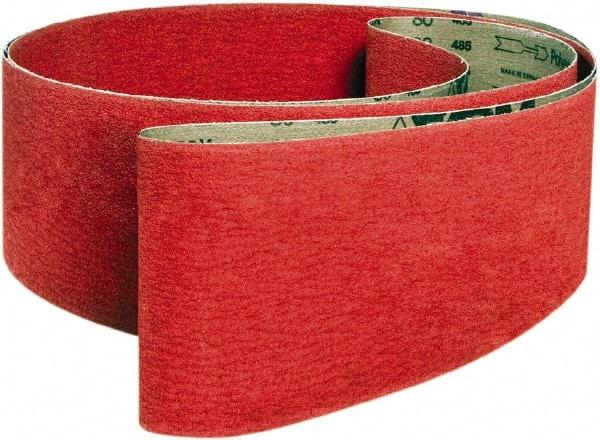 VSM - 4" Wide x 132" OAL, 50 Grit, Ceramic Abrasive Belt - Ceramic, Coarse, Coated, X Weighted Cloth Backing, Wet/Dry - USA Tool & Supply