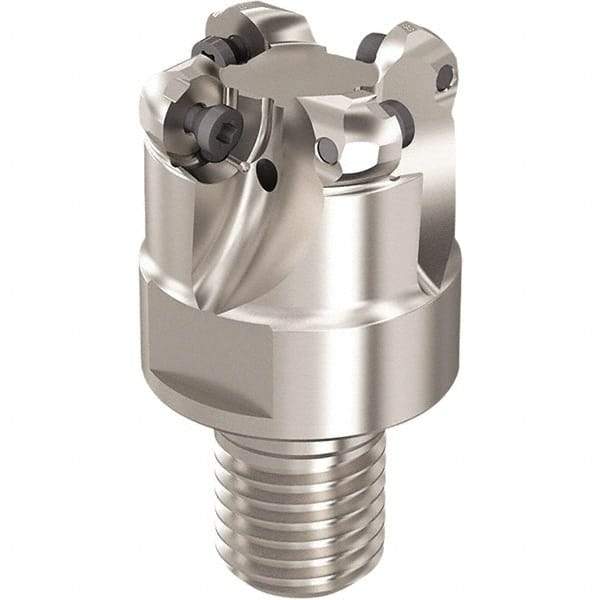 Seco - R217.29I.RE 38.1mm Threaded Shank Milling Tip Insert Holder & Shank - 1.574803" Projection, 1" Neck Diam, M20 Neck Thread, 38.1mm Nose Diam, 40mm OAL, Tool Steel Tool Holder - USA Tool & Supply
