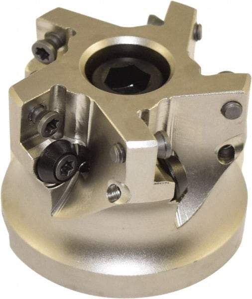 Millstar - 5 Inserts, 52mm Cutter Diam, 1.5mm Max Depth of Cut, Indexable High-Feed Face Mill - 22mm Arbor Hole Diam, 50mm High, HFA Toolholder, HFCI-1204 Inserts, Series HFA - USA Tool & Supply