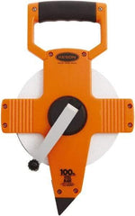 Keson - 100' x 3/8" Tape Measure - 1/10 & 1/100" Graduation - USA Tool & Supply