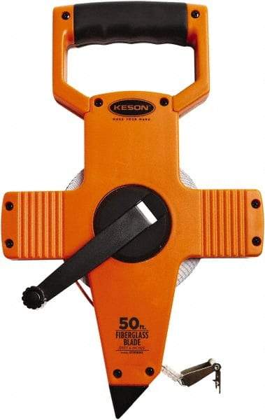 Keson - 50' x 1/2" Tape Measure - 1/8" Graduation - USA Tool & Supply