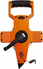 Keson - 50' x 1/2" Tape Measure - 1/8, 1/10 & 1/100" Graduation - USA Tool & Supply