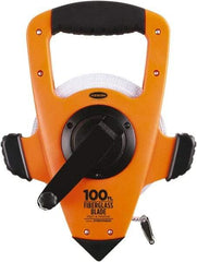 Keson - 100' x 1/2" Tape Measure - 1/10" Graduation - USA Tool & Supply