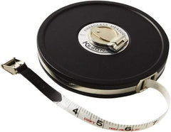 Keson - 100' x 1/2" Tape Measure - 1/10 & 1/100" Graduation - USA Tool & Supply