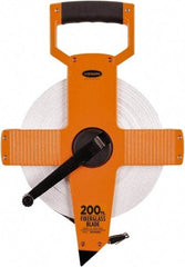 Keson - 200' x 1/2" Tape Measure - 1/10 & 1/100" Graduation - USA Tool & Supply