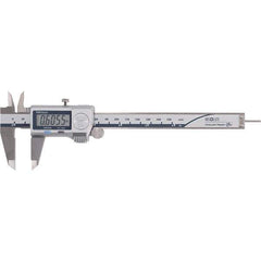 Mitutoyo - 0 to 6" Range 0.01mm Resolution, Electronic Caliper - Steel with 40mm Metal Jaws, 0.001" Accuracy - USA Tool & Supply