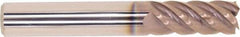 Millstar - 3/8", 15/16" LOC, 3/8" Shank Diam, 2-1/2" OAL, 5 Flute, Solid Carbide Square End Mill - Single End, HSN Finish, Helical Flute, Centercutting, Right Hand Cut, Right Hand Flute, Series EIV5 - USA Tool & Supply