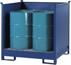 Denios - Mobile Spill Containment Type: Transport Pallet w/Side Walls Number of Drums: 4 - USA Tool & Supply