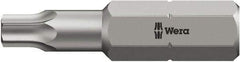 Wera - 5/16" Drive T25 Torx Screwdriver Bit - 4" OAL, Insert Bit - USA Tool & Supply