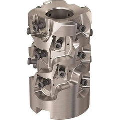 Seco - 20 Inserts, 1-31/32" Cut Diam, 1.06" Arbor Diam, 58mm Max Depth of Cut, Indexable Square-Shoulder Face Mill - 90° Lead Angle, 3.1496" High, LOEX-12 Insert Compatibility, Through Coolant, Series Square T4-12 - USA Tool & Supply