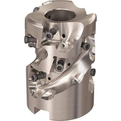 Seco - 12 Inserts, 1-31/32" Cut Diam, 1.06" Arbor Diam, 46mm Max Depth of Cut, Indexable Square-Shoulder Face Mill - 90° Lead Angle, 2.7559" High, LOEX-12 Insert Compatibility, Through Coolant, Series Square T4-12 - USA Tool & Supply