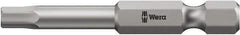 Wera - 0.2188" Hex Bit - 1/4" Hex Drive, 6" OAL - USA Tool & Supply