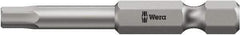 Wera - 0.1563" Hex Bit - 1/4" Hex Drive, 6" OAL - USA Tool & Supply