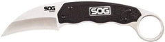 SOG Specialty Knives - 2-37/64" Long Blade, 7Cr17MoV Stainless Steel, Sheepsfoot, Fixed Blade Knife - 7.3" OAL, Glass-Reinforced Nylon Handle - USA Tool & Supply