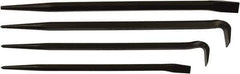 Mayhew - 4 Piece Line-Up & Rolling Head Pry Bar Set - Includes 14, 16, 18 & 20" Lengths - USA Tool & Supply