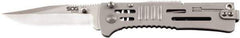 SOG Specialty Knives - 3.018" Blade, 4" OAL, Clip Point Folding Knife - 4.22" Closed Length, Stainless Steel, 1 Blade, 1 Edge, Belt clip - USA Tool & Supply