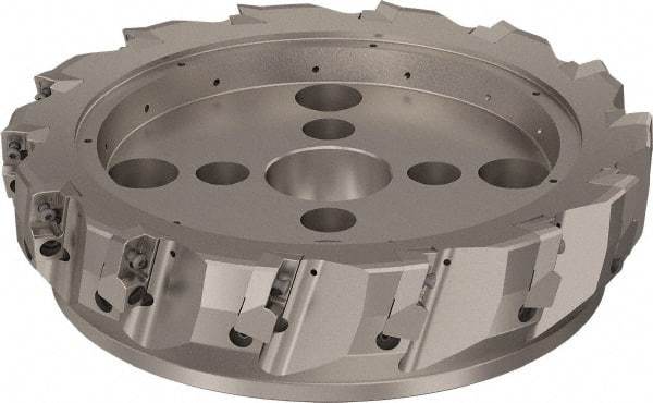 Seco - 14 Inserts, 315mm Cut Diam, 60mm Arbor Diam, 25mm Max Depth of Cut, Indexable Square-Shoulder Face Mill - 90° Lead Angle, 80mm High, ABEX 26.. Insert Compatibility, Through Coolant, Series R220.96 - USA Tool & Supply