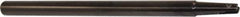 Millstar - 16mm Cut Diam, 165mm Max Depth of Cut, 20mm Shank Diam, 190mm OAL, Indexable Ball Nose End Mill - Straight Shank, TAF Toolholder, BDS, TO, HF Insert - USA Tool & Supply