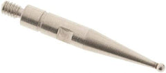 SPI - 1mm Ball Diam, Steel, Ball Test Indicator Contact Point - 0.606" Contact Point Length, Use with Mitutoyo Test Indicators - USA Tool & Supply