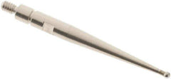 SPI - 1mm Ball Diam, Steel, Ball Test Indicator Contact Point - 0.9" Contact Point Length, Use with Mitutoyo Test Indicators - USA Tool & Supply
