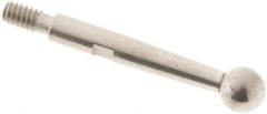 SPI - 3mm Ball Diam, Steel, Ball Test Indicator Contact Point - 0.52" Contact Point Length, Use with Teclock Test Indicators - USA Tool & Supply