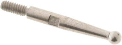 SPI - 2mm Ball Diam, Steel, Ball Test Indicator Contact Point - 0.52" Contact Point Length, Use with Teclock Test Indicators - USA Tool & Supply