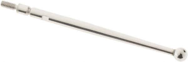 SPI - 3mm Ball Diam, Steel, Ball Test Indicator Contact Point - 1.47" Contact Point Length, Use with Teclock Test Indicators - USA Tool & Supply