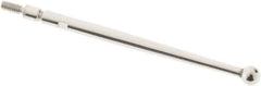 SPI - 3mm Ball Diam, Steel, Ball Test Indicator Contact Point - 1.47" Contact Point Length, Use with Teclock Test Indicators - USA Tool & Supply