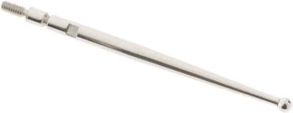 SPI - 2mm Ball Diam, Steel, Ball Test Indicator Contact Point - 1.47" Contact Point Length, Use with Teclock Test Indicators - USA Tool & Supply