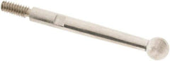 SPI - 3mm Ball Diam, Steel, Ball Test Indicator Contact Point - 0.671" Contact Point Length, Use with Teclock Test Indicators - USA Tool & Supply