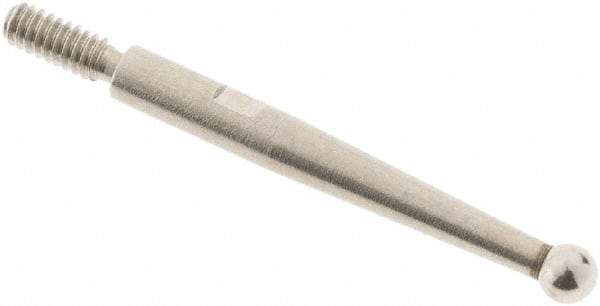SPI - 2mm Ball Diam, Steel, Ball Test Indicator Contact Point - 0.671" Contact Point Length, Use with Teclock Test Indicators - USA Tool & Supply