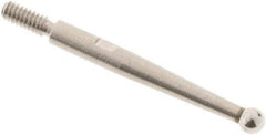 SPI - 2mm Ball Diam, Steel, Ball Test Indicator Contact Point - 0.671" Contact Point Length, Use with Teclock Test Indicators - USA Tool & Supply
