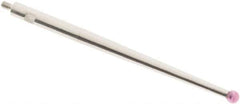 SPI - 2mm Ball Diam, Ruby, Ball Test Indicator Contact Point - 1.437" Contact Point Length, Use with Tesa Test Indicators - USA Tool & Supply