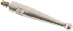 SPI - 1.5mm Ball Diam, Steel, Ball Test Indicator Contact Point - 0.497" Contact Point Length, Use with Tesa Test Indicators - USA Tool & Supply