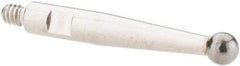 SPI - 2mm Ball Diam, Carbide, Ball Test Indicator Contact Point - 0.497" Contact Point Length, Use with Tesa Test Indicators - USA Tool & Supply