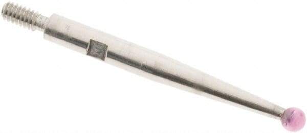 SPI - 2mm Ball Diam, Ruby, Ball Test Indicator Contact Point - 0.812" Contact Point Length, Use with Interapid Test Indicators - USA Tool & Supply
