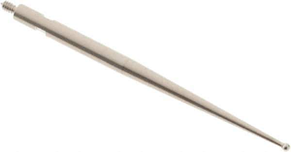 SPI - 1mm Ball Diam, Steel, Ball Test Indicator Contact Point - 1.437" Contact Point Length, Use with Tesa Test Indicators - USA Tool & Supply