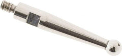 SPI - 2mm Ball Diam, Steel, Ball Test Indicator Contact Point - 0.497" Contact Point Length, Use with Tesa Test Indicators - USA Tool & Supply