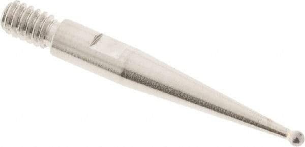 SPI - 0.8mm Ball Diam, Steel, Ball Test Indicator Contact Point - Use with Starrett Test Indicators - USA Tool & Supply