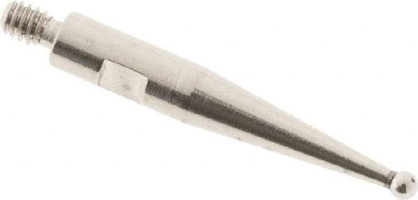 SPI - 0.8mm Ball Diam, Steel, Ball Test Indicator Contact Point - 0.497" Contact Point Length, Use with Tesa Test Indicators - USA Tool & Supply
