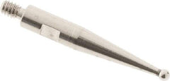 SPI - 0.8mm Ball Diam, Steel, Ball Test Indicator Contact Point - 0.497" Contact Point Length, Use with Tesa Test Indicators - USA Tool & Supply