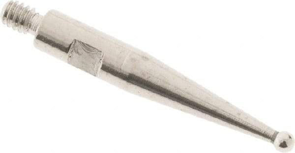SPI - 1mm Ball Diam, Steel, Ball Test Indicator Contact Point - 0.497" Contact Point Length, Use with Tesa Test Indicators - USA Tool & Supply