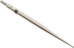 SPI - 0.8mm Ball Diam, Carbide, Ball Test Indicator Contact Point - 1.45" Contact Point Length, Use with Interapid Test Indicators - USA Tool & Supply