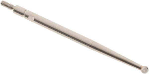 SPI - 2mm Ball Diam, Carbide, Ball Test Indicator Contact Point - 1.45" Contact Point Length, Use with Interapid Test Indicators - USA Tool & Supply