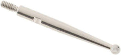 SPI - 2mm Ball Diam, Carbide, Ball Test Indicator Contact Point - 0.812" Contact Point Length, Use with Interapid Test Indicators - USA Tool & Supply