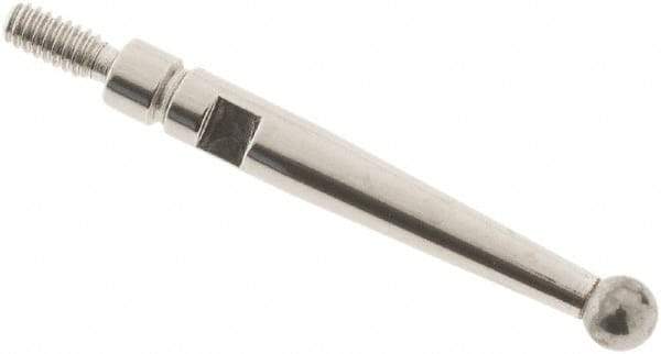 SPI - 2.4mm Ball Diam, Carbide, Ball Test Indicator Contact Point - 0.688" Contact Point Length, Use with Interapid Test Indicators - USA Tool & Supply