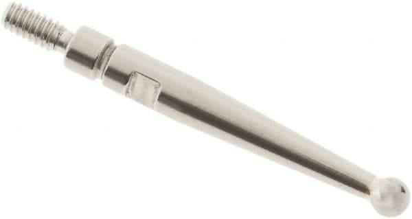 SPI - 2mm Ball Diam, Carbide, Ball Test Indicator Contact Point - 0.688" Contact Point Length, Use with Interapid Test Indicators - USA Tool & Supply
