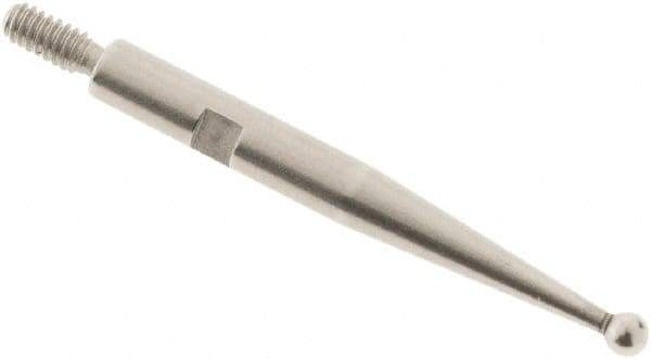 SPI - 1.5mm Ball Diam, Steel, Ball Test Indicator Contact Point - 0.812" Contact Point Length, Use with Interapid Test Indicators - USA Tool & Supply