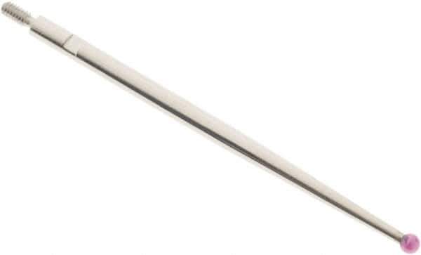 SPI - 2mm Ball Diam, Ruby, Ball Test Indicator Contact Point - 1-3/4" Contact Point Length, Use with Interapid Test Indicators - USA Tool & Supply